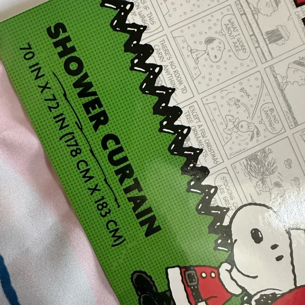 Peanuts Red and White Shower Curtain - Picture 2 of 2